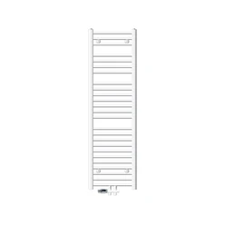 Badheizkörper Mittelanschluss 400x1500 mm Weiß gerade mit Boden Anschlussgarnitur LuxeBath 586