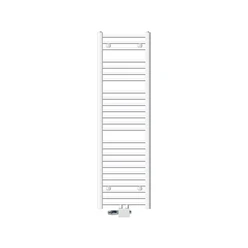 Badheizkörper Mittelanschluss 400x1500 mm Weiß gerade mit Universal Anschlussgarnitur LuxeBath 586
