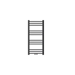 Badheizkörper Mittelanschluss 400x800 mm Anthrazit gebogen inkl. Montagematerial LuxeBath 586