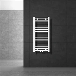 Badheizkörper Sahara 400x800 mm Weiß gerade mit Mittelanschluss LuxeBath 586