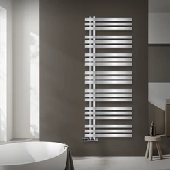 Badheizkörper Mittelanschluss 600x1600 mm Chrome mit Wand Anschlussgarnitur LuxeBath 586