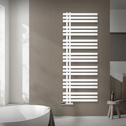 Badheizkörper Mittelanschluss 600x1600 mm Weiß mit Wand Anschlussgarnitur LuxeBath 586