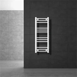 Badheizkörper Sahara 300x800 mm Weiß gerade mit Seitenanschluss LuxeBath 586