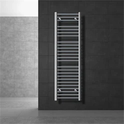 Badheizkörper Sahara 400x1500 mm Chrome gerade mit Seitenanschluss LuxeBath 586