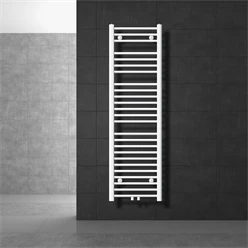 Badheizkörper Sahara 400x1500 mm Weiß gerade mit Mittelanschluss LuxeBath 586