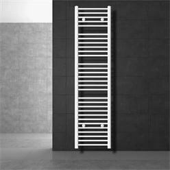 Badheizkörper Sahara 400x1800 mm Weiß gerade mit Seitenanschluss LuxeBath 586