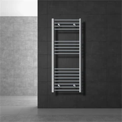 Badheizkörper Sahara 500x1200 mm Chrome gebogen mit Seitenanschluss LuxeBath 586