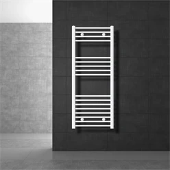 Badheizkörper Sahara 500x1200 mm Weiß gerade mit Seitenanschluss LuxeBath 586