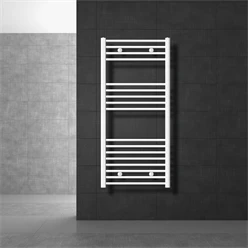Badheizkörper Sahara 600x1200 mm Weiß gerade mit Seitenanschluss LuxeBath 586
