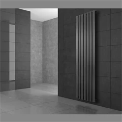 Badheizkörper Mittelanschluss 480x1800 mm Anthrazit mit Universale Anschlussgarnitur LuxeBath 586