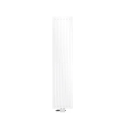 Badheizkörper Vertikal mit Mittelanschluss 370x1800 mm Weiß mit Universal Anschlussgarnitur LuxeBath 586