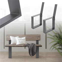 Bankgestell Bankkufen 2er Set O-Design 40 x 78