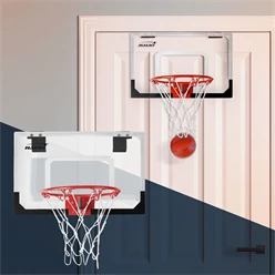 Basketballkorb Set mit 3 Bällen 58x40 cm Weiß aus Nylon und Kunststoff 1082