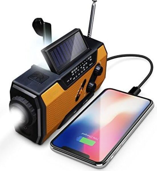 Batteriebetriebenes Radio für Katastrophen - Radio rückspulbar - Notfallradio - Solar-Rückspulbares Notfallradio Elektronik