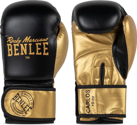 Benlee Carlos Kunstleder Boxhandschuhe Schwarz 10 oz Hobby & Sport
