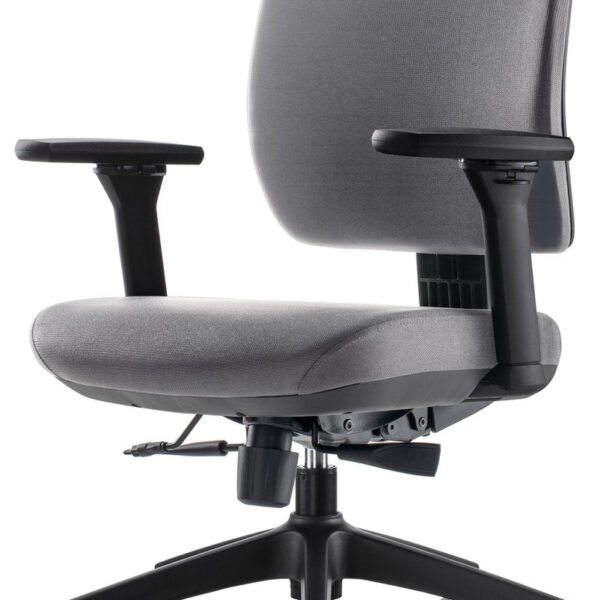 BENS 917-Ergo-1 - Ergonomischer Bürostuhl - Vollstoffpolsterung - Grau Hobby & Sport