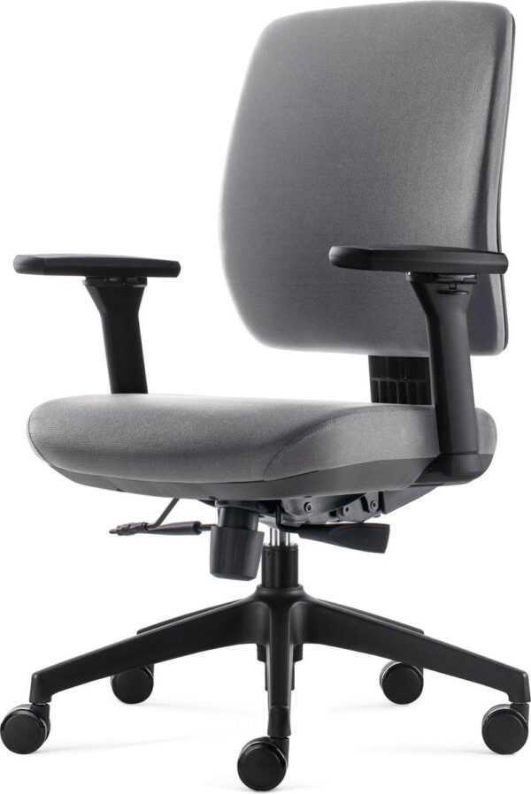 BENS 917-Ergo-1 - Ergonomischer Bürostuhl - Vollstoffpolsterung - Grau Hobby & Sport