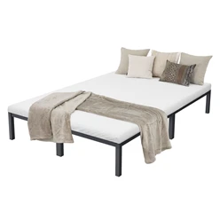 Bettgestell Doppelbett 140x200 cm aus Metall in Anthrazit mit Lattenrost ML-Design 6433