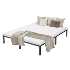 Bettgestell Doppelbett 160x200 cm aus Metall in Anthrazit mit Lattenrost ML-Design 6433