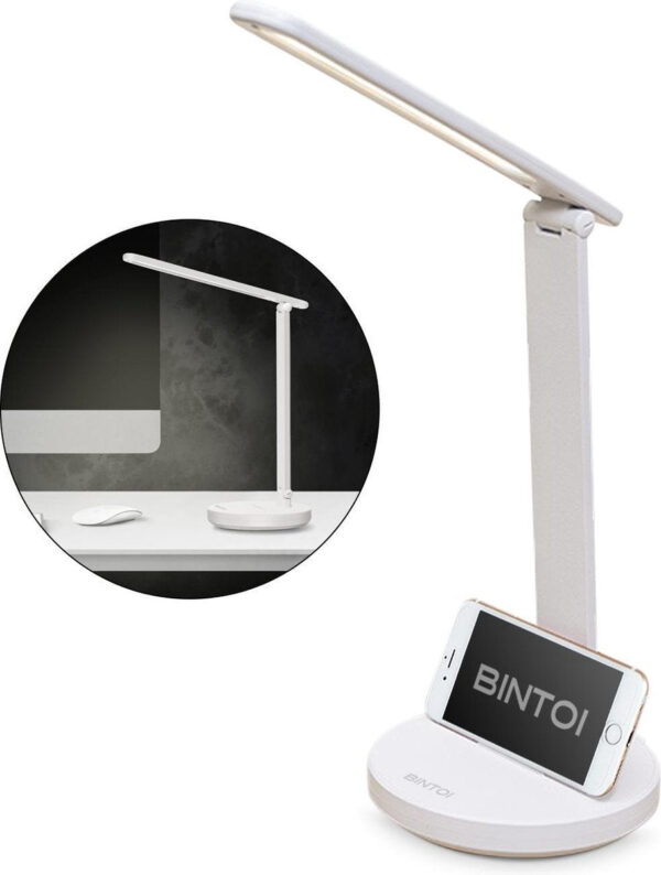 Bintoi® DL100 - Schreibtischlampe LED - Leselampe - Bettlampe - Touch Control - Dimmbar - Weißes und warmes Licht Wohnen & Kochen