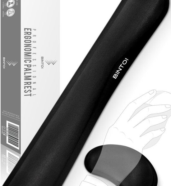 Bintoi® P100 - Ergonomische Tastatur und Maus mit Handgelenkstütze - Schwarz Elektronik