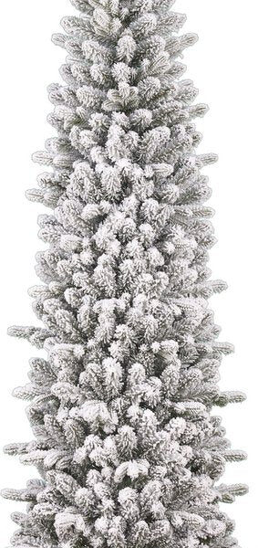 Black Box Trees Harma Schmaler Künstlicher Weihnachtsbaum - H230 x Ø69 cm - Grün gefrostet Weihnachten