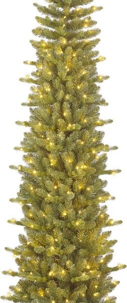 Black Box Trees Harma Schmaler Künstlicher Weihnachtsbaum mit LED-Lichtern - H185 x Ø63 cm - Grün Weihnachten