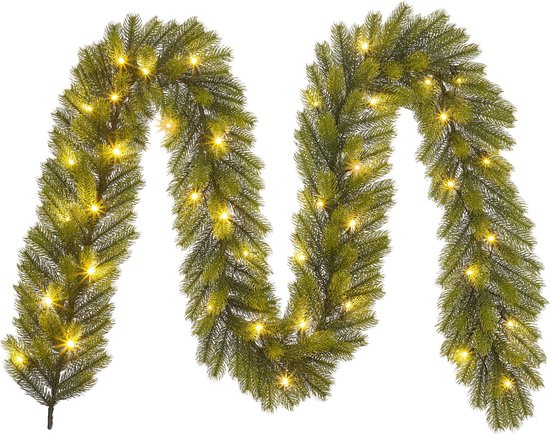 Black Box Trees Nigata Girlande mit LED Beleuchtung - L270 cm - Grün Weihnachten