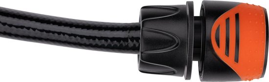 BLACK+DECKER Gartenschlauch-Kupplung 1/2'' - Gartenschläuche ⌀13mm - Integrierter Wasserstop - Kunststoff - Schwarz/Orange Haus & Garten