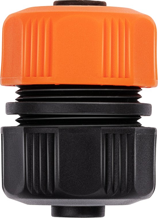 BLACK+DECKER Schlauchverbinder 1/2" - 13 ⌀ MM - Gartenschlauchkupplung - Schwarz/Orange Haus & Garten