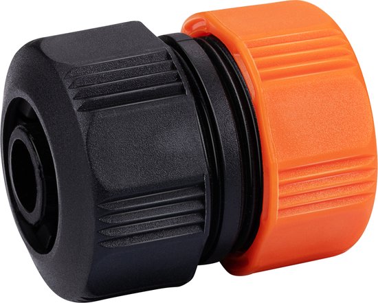 BLACK+DECKER Schlauchverbinder 3/4'' - 19 ⌀ CM - Gartenschlauchkupplung - Schwarz/Orange Haus & Garten