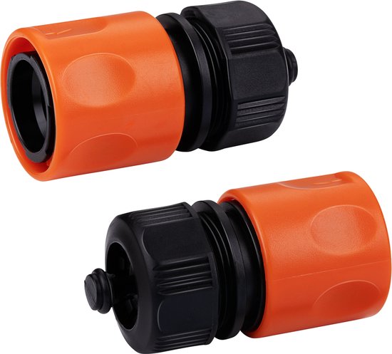 BLACK+DECKER Wasserhahn-Verbinder 1/2'' - ⌀ 13 MM - Anschlussstück - Kunststoff - Schwarz Haus & Garten