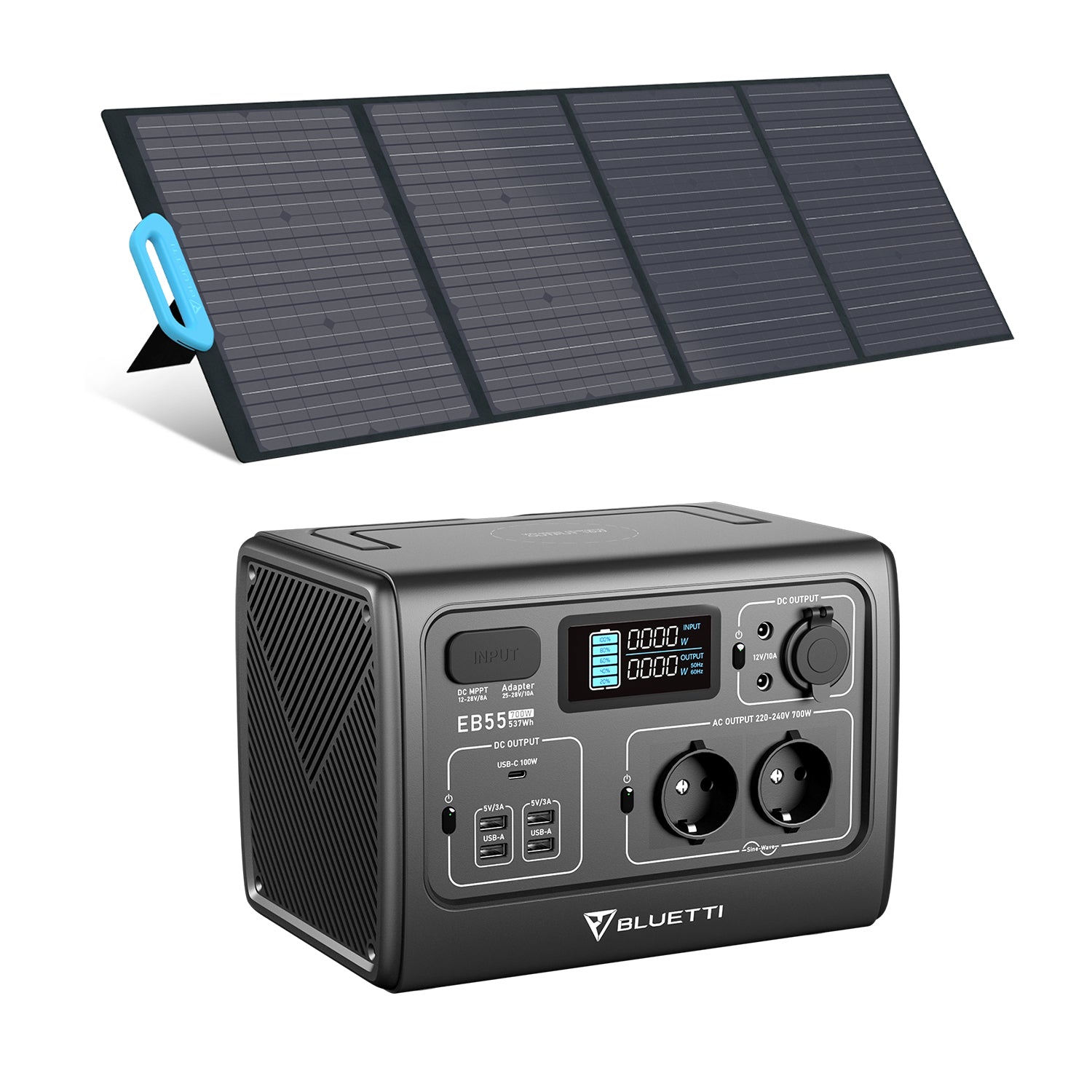 GRAU | 700 W 537 Wh | 120 W Solar-Kit GRAU | 700 W 537 Wh | 120 W Solar-Kit