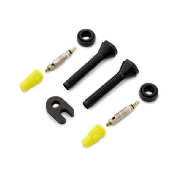 Blister 2 abnehmbare Feinventile Aluminium 40mm Radfahren
