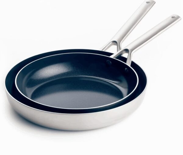 Blue Diamond Pfannenset - 2 Stück - Pfasfrei - Ø24 & Ø26 cm - Edelstahl Wohnen & Kochen