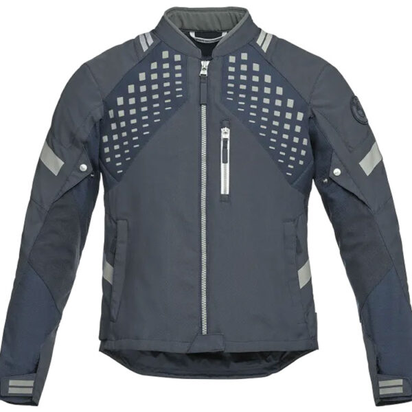 BMW Aravis Air Motorradjacke Herren (grau / blau) Farbe: Grau Größe: 58