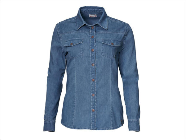 BMW Denim Hemd Damen (blau) Farbe: Blau Größe: M Freizeitbekleidung