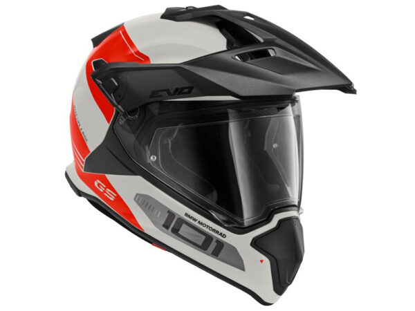 BMW GS Carbon Evo Motorradhelm (Xtreme) Farbe: Schwarz|Weiß|Rot Größe: 56/57 Endurohelm