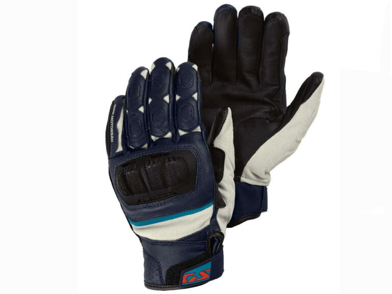 BMW GS Rallye Motorradhandschuhe (blau / weiß) Farbe: Blau Größe: 12