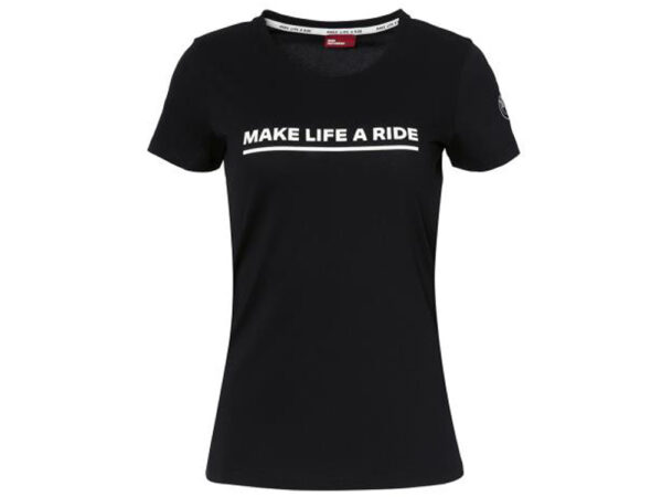BMW Make Life a Ride T-Shirt Damen (schwarz) Farbe: Schwarz Größe: L Freizeitbekleidung