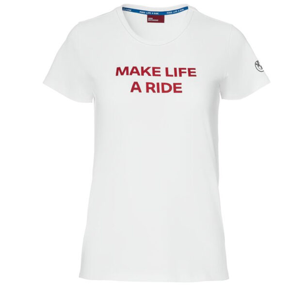 BMW Make Life a Ride T-Shirt Damen (weiß) Farbe: Weiß Größe: XXL Freizeitbekleidung