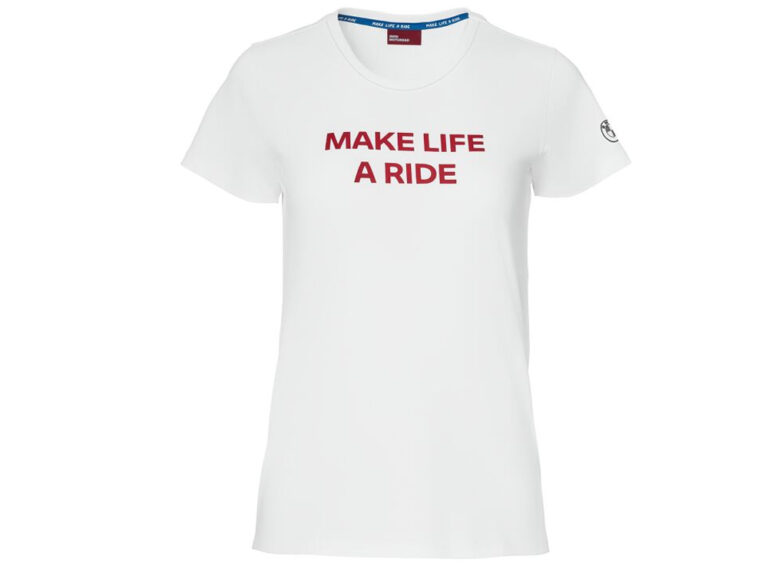 BMW Make Life a Ride T-Shirt Damen (weiß) Farbe: Weiß Größe: XXL Freizeitbekleidung