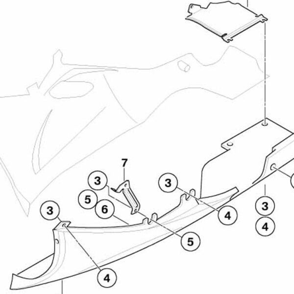 BMW Motorspoiler (rechts) K1200S / K1300S (K40)