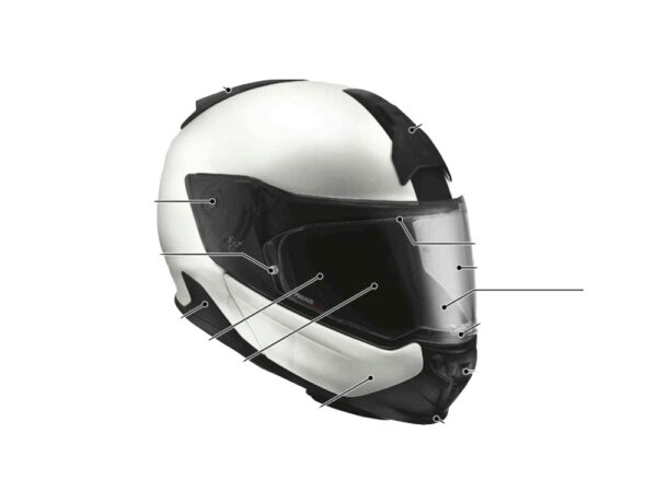 BMW Wangenpolster Helm System 7 EVO Farbe: Schwarz Größe: 64/65 Helm Zubehör