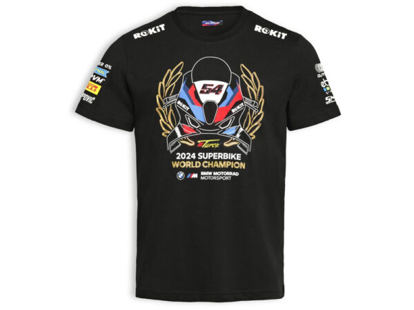 BMW WSBK Champion 2024 T-Shirt (schwarz) Farbe: Schwarz Größe: S