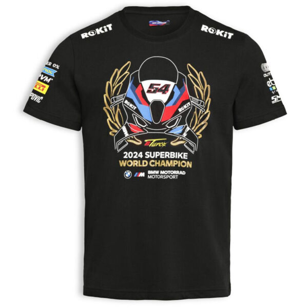 BMW WSBK Champion 2024 T-Shirt (schwarz) Farbe: Schwarz Größe: S