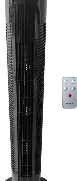 BRASQ - Turmventilator F500 mit Fernbedienung - 80 cm hoch - Timer & Schlafmodus - 50W - schwarz Wohnen & Kochen