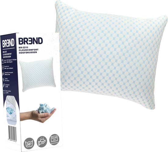 BREND BR-2215 CloudComfort Kissen für alle Schlafpositionen - Memory Foam - mit warmen und kühlen Seiten - einstellbarer Komfort - Weiß Wohnen & Kochen