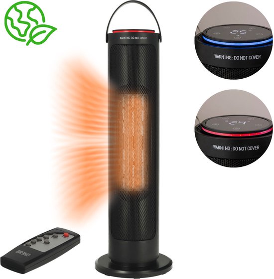 BREND BR-2221 Ceranfeldherd mit ECO-Modus und Thermostat 15-35 °C - Elektroherd - Heizung - 2000W - Schwarz Wohnen & Kochen