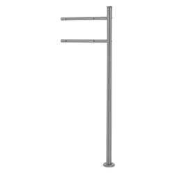 Briefkastenständer 120x40 cm Silber aus Edelstahl ML-Design 6334